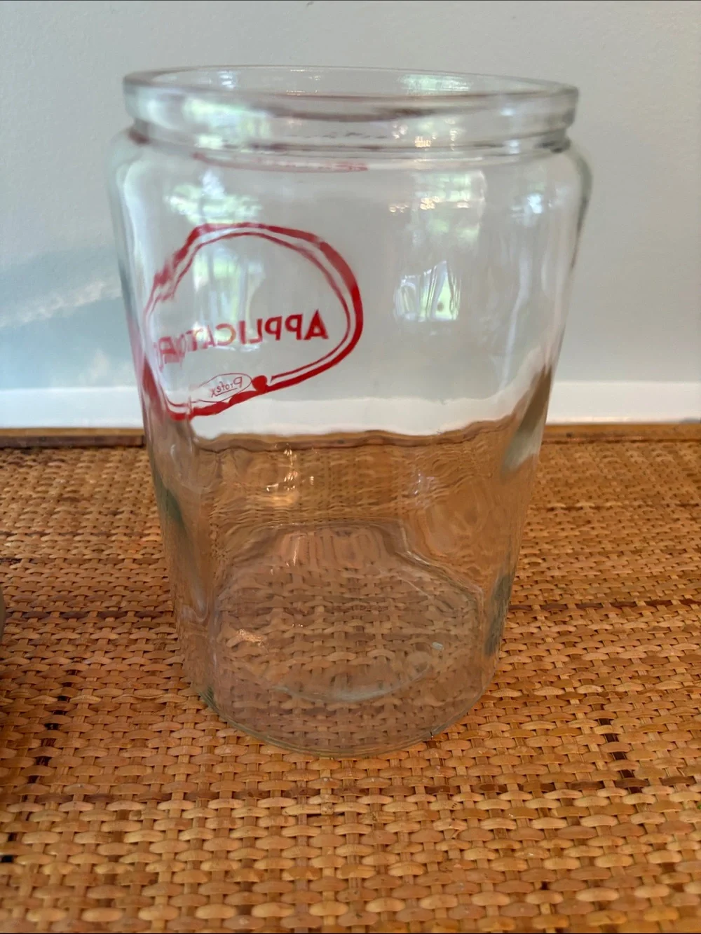Vintage Profex Applicators Glass Storage Medical Jar from Drs Office